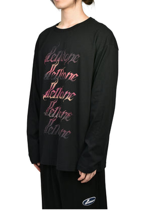 BLACK GRADIENT LOGO LONG-SLEEVED T-SHIRT / BLK