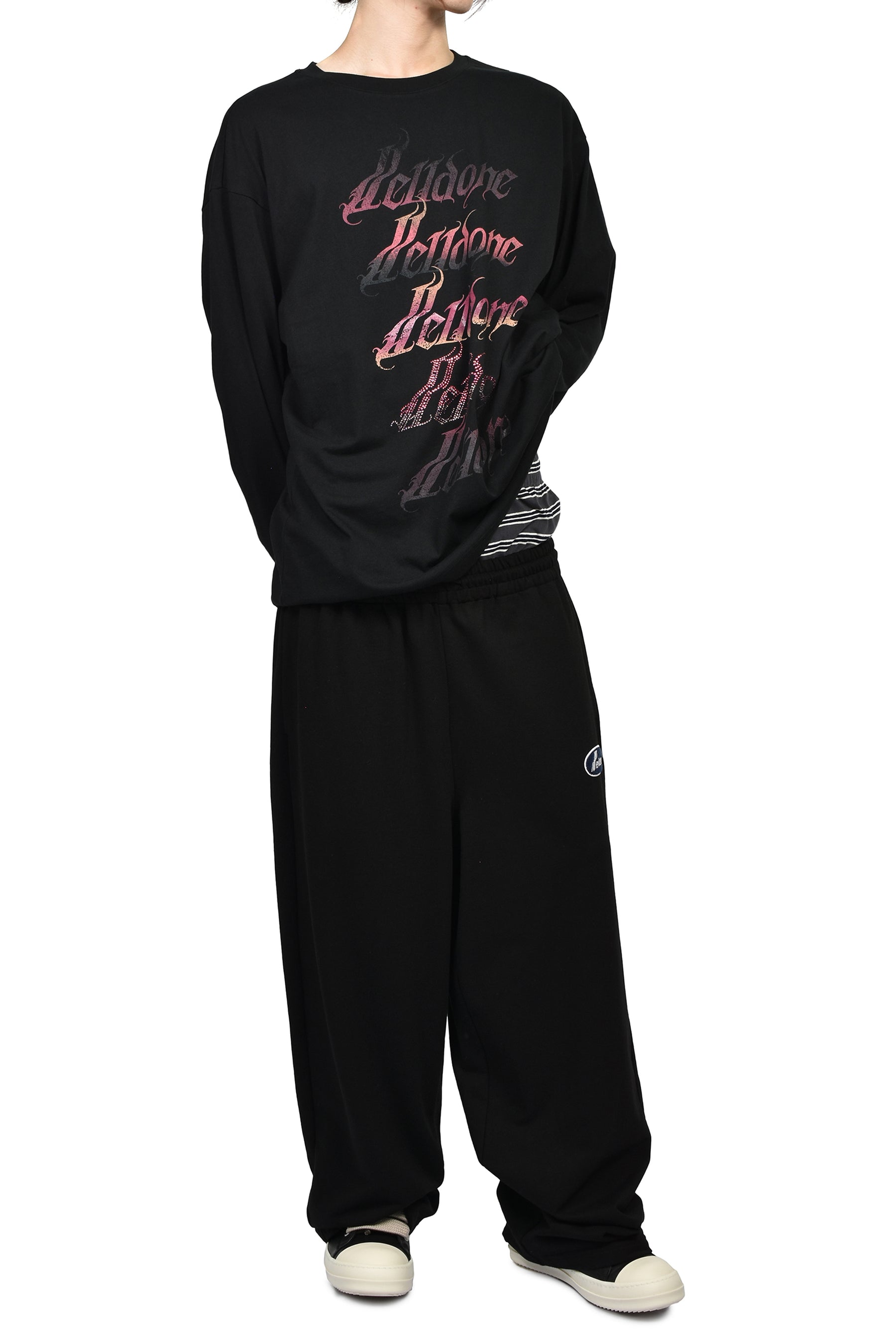 BLACK GRADIENT LOGO LONG-SLEEVED T-SHIRT / BLK