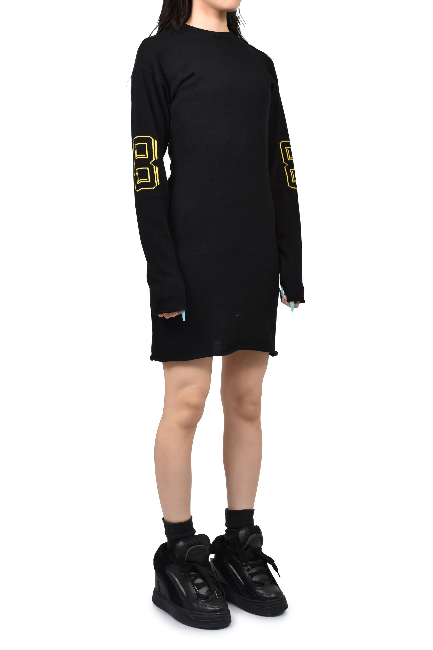 JACQUARD TEAM MINIDRESS / BLK