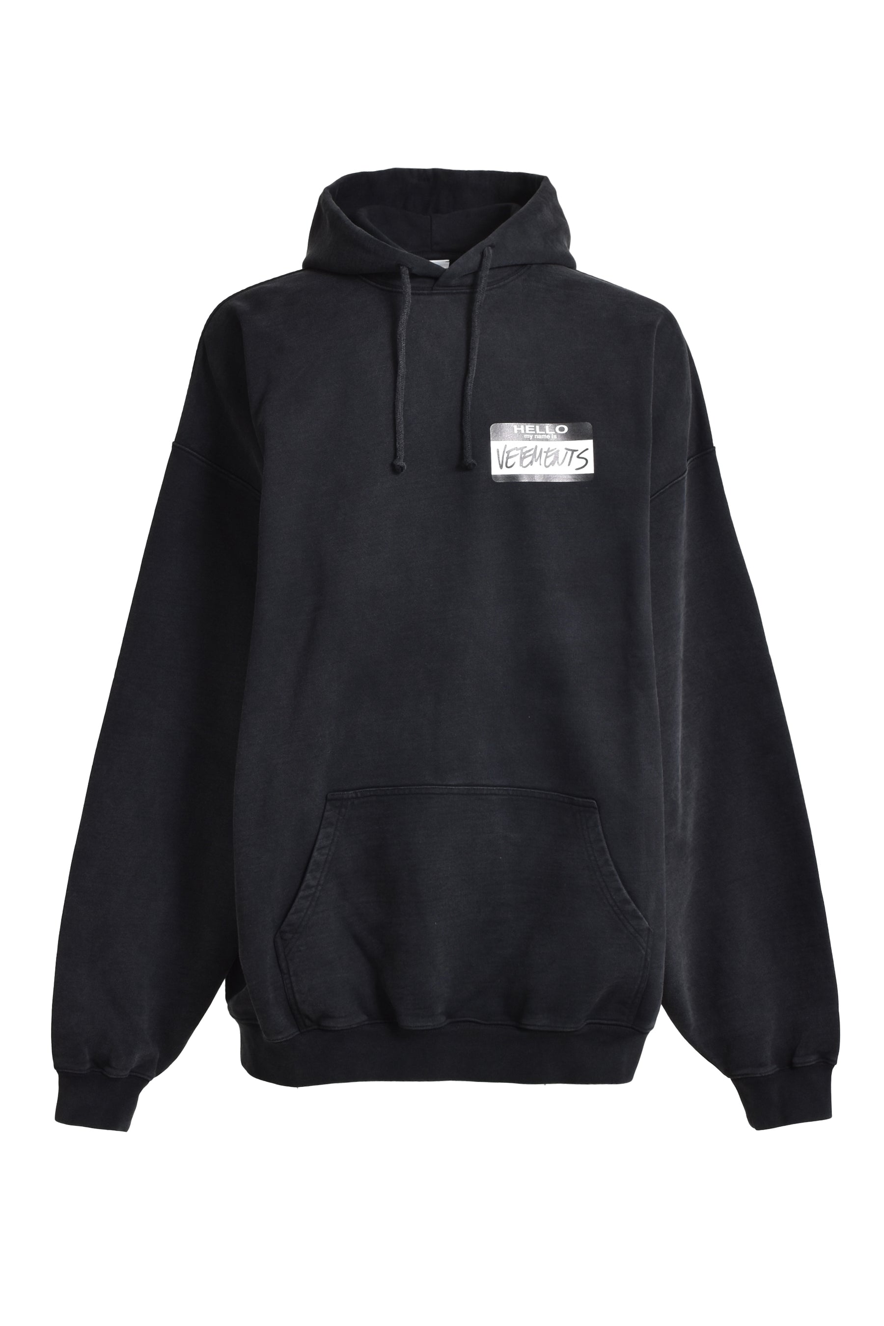 HELLO MY NAME IS VETEMENTS HOODIE / BLK