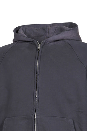 WAFFLE LINED HOODIE / BLK