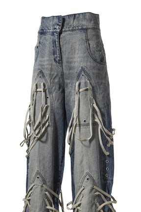 LACED STAINED GLASS FOLD DENIM / INDIGO