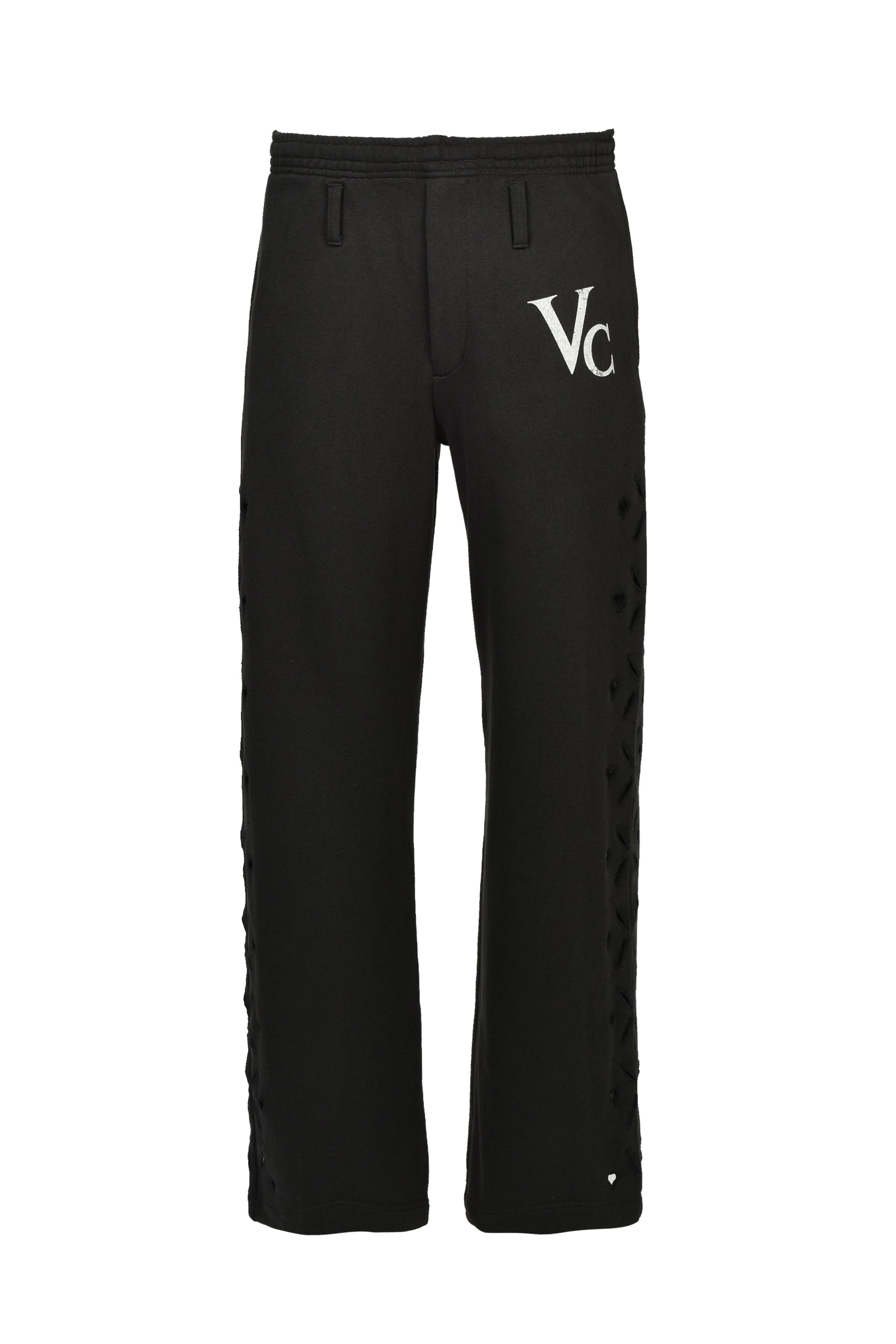 HEART HOLE VC SWEAT PANTS / BLK
