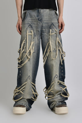 LACED STAINED GLASS FOLD DENIM / INDIGO