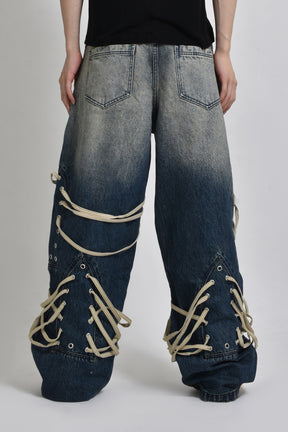 LACED STAINED GLASS FOLD DENIM / INDIGO