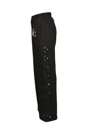 HEART HOLE VC SWEAT PANTS / BLK