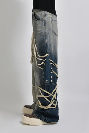 LACED STAINED GLASS FOLD DENIM / INDIGO