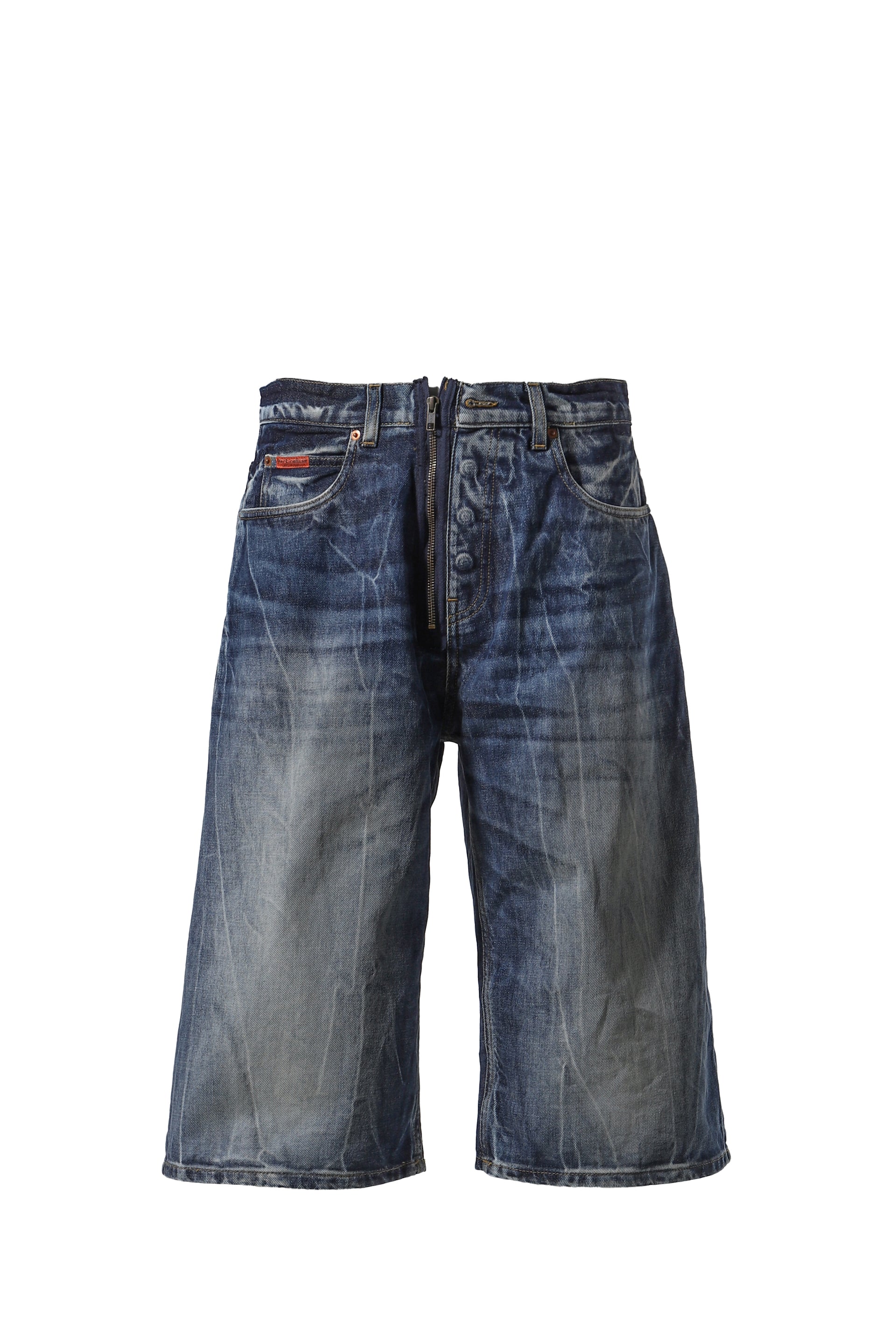 Martine Rose ZIP JEAN SHORT / BLU ACID BLU