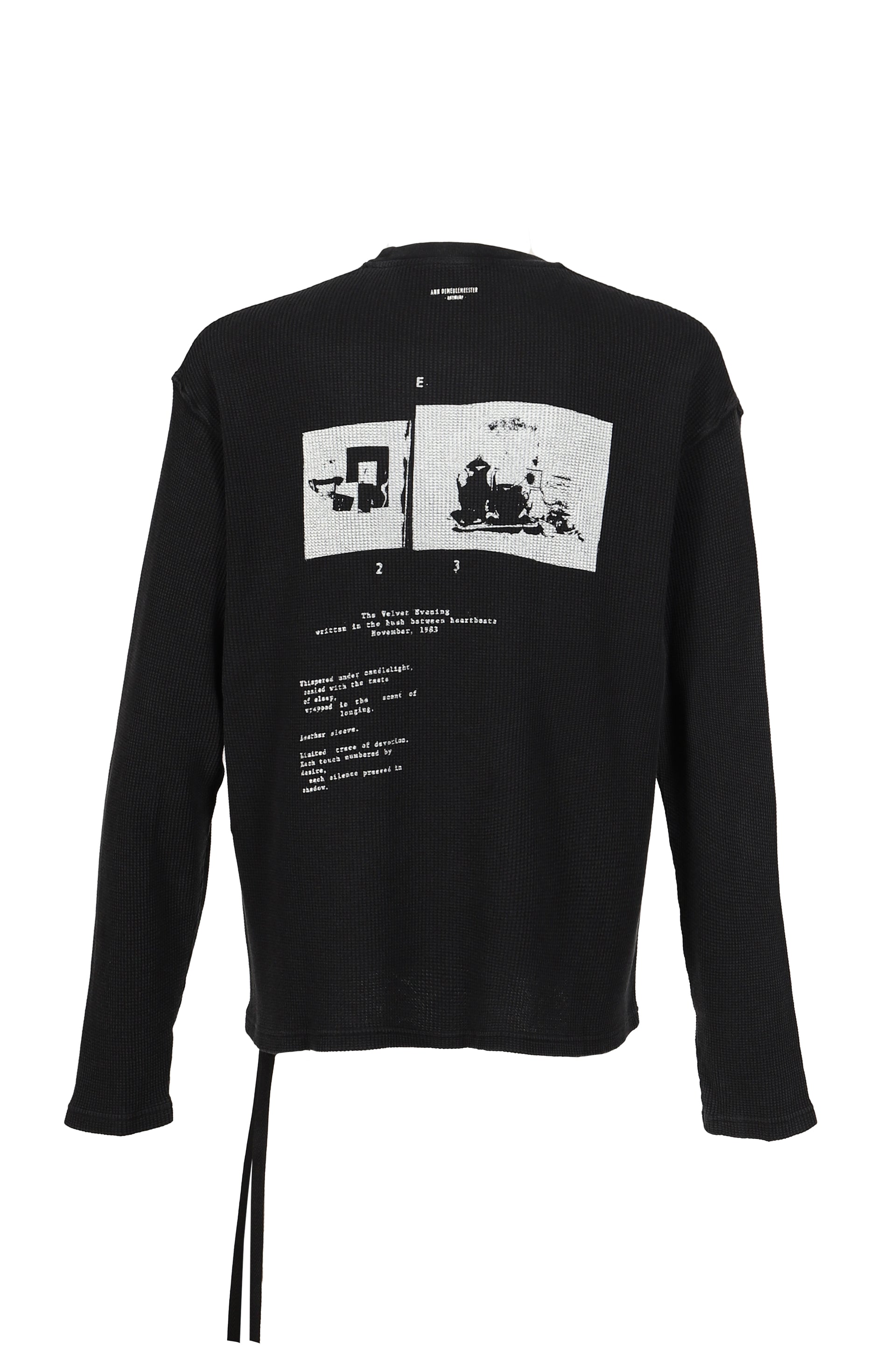 EMIL RELAX FIT BOXY T-SHIRT WITH "THE VELVET EVENING" PRINT / BLK