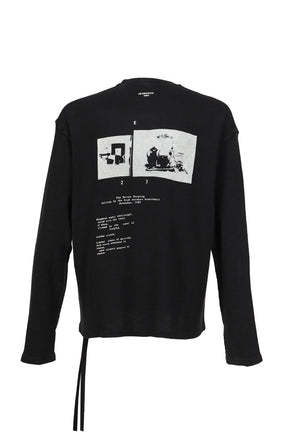 EMIL RELAX FIT BOXY T-SHIRT WITH "THE VELVET EVENING" PRINT / BLK