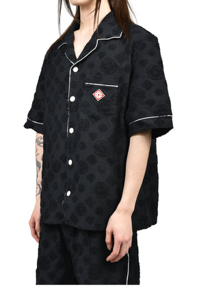 Casablanca TOWELLING MONOGRAM SHIRT / BLK