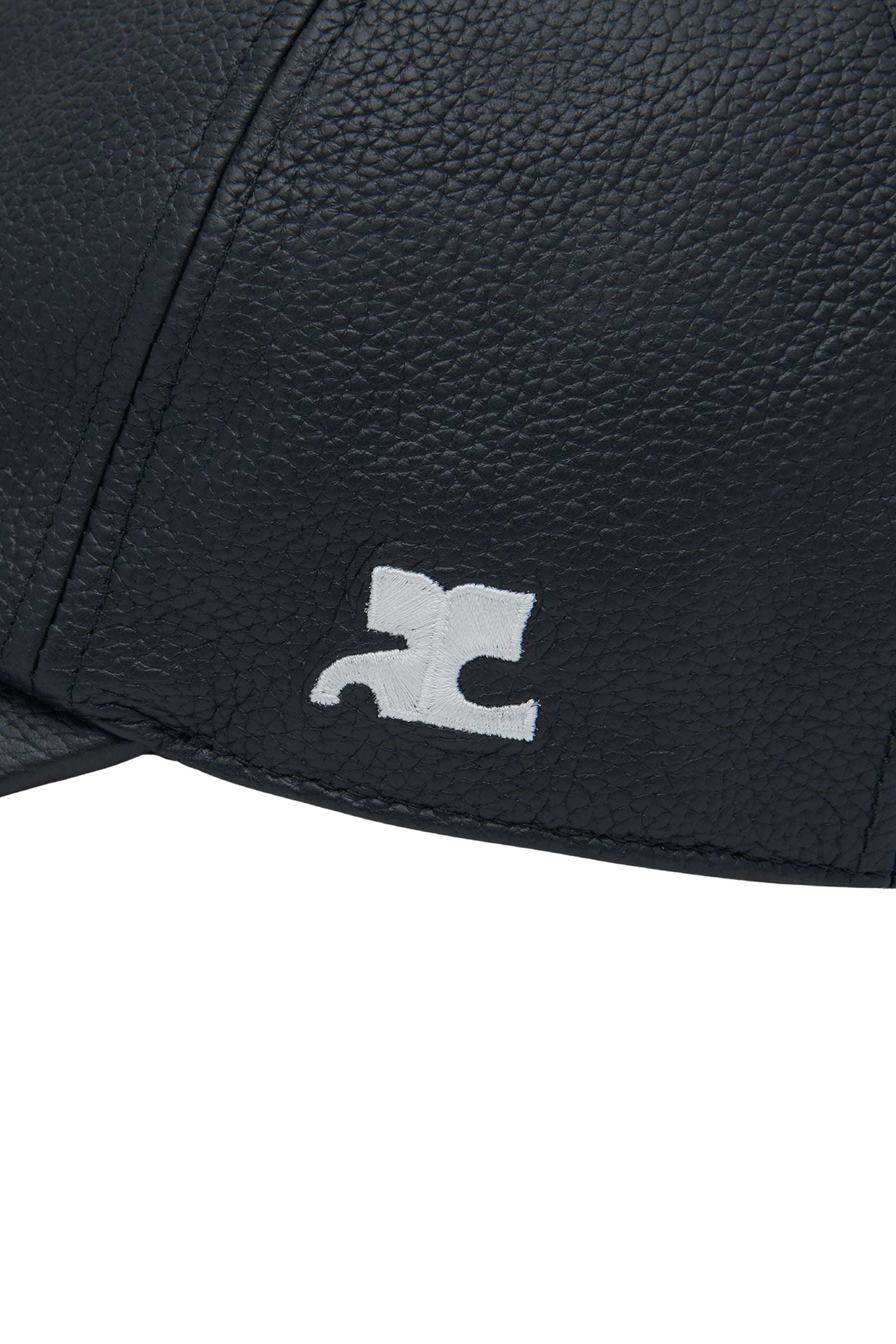 GOGO GRAINED LEATHER CAP / BLK