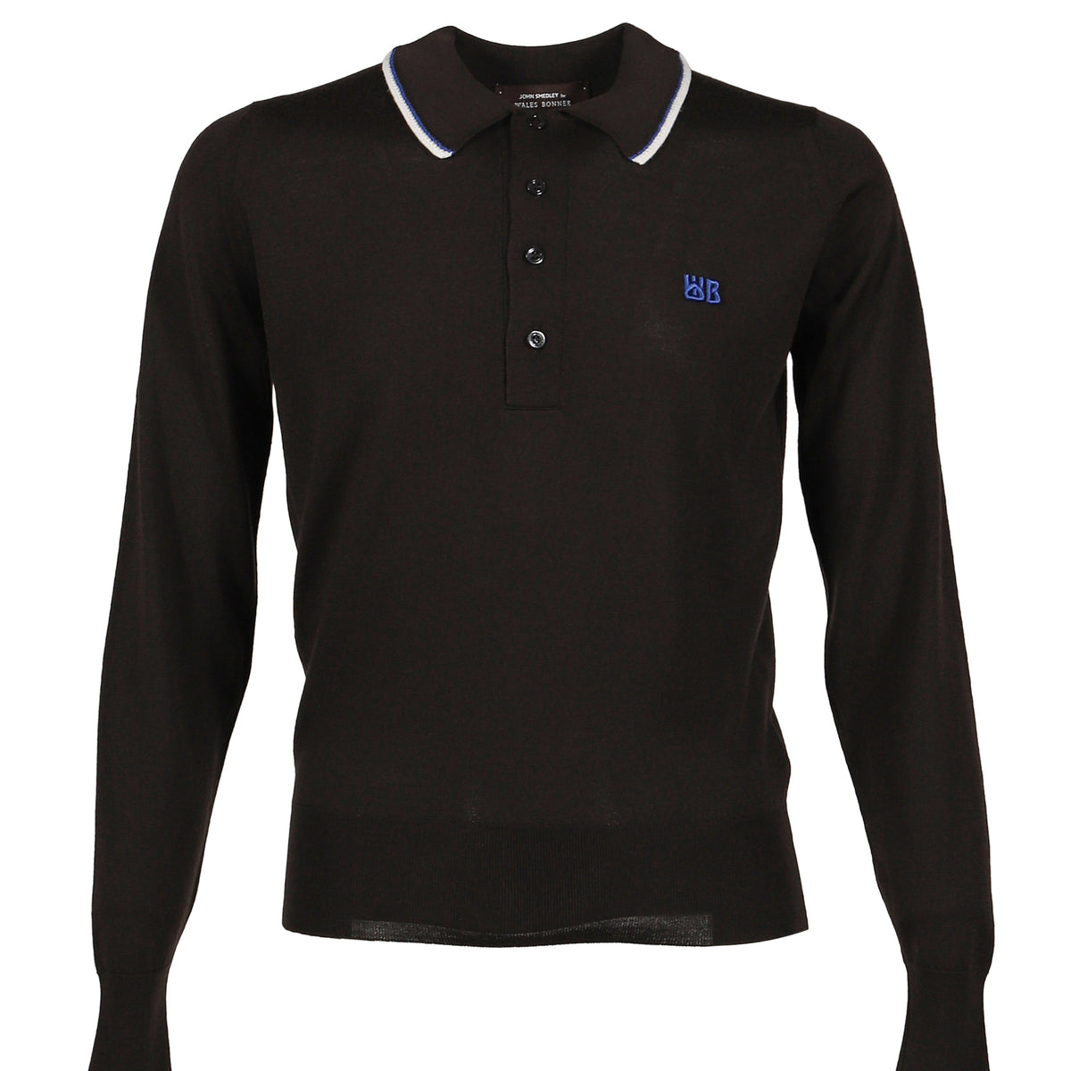 Wales Bonner JOHN SMEDLEY SS26 HENRY POLO / DARK BRW - NUBIAN