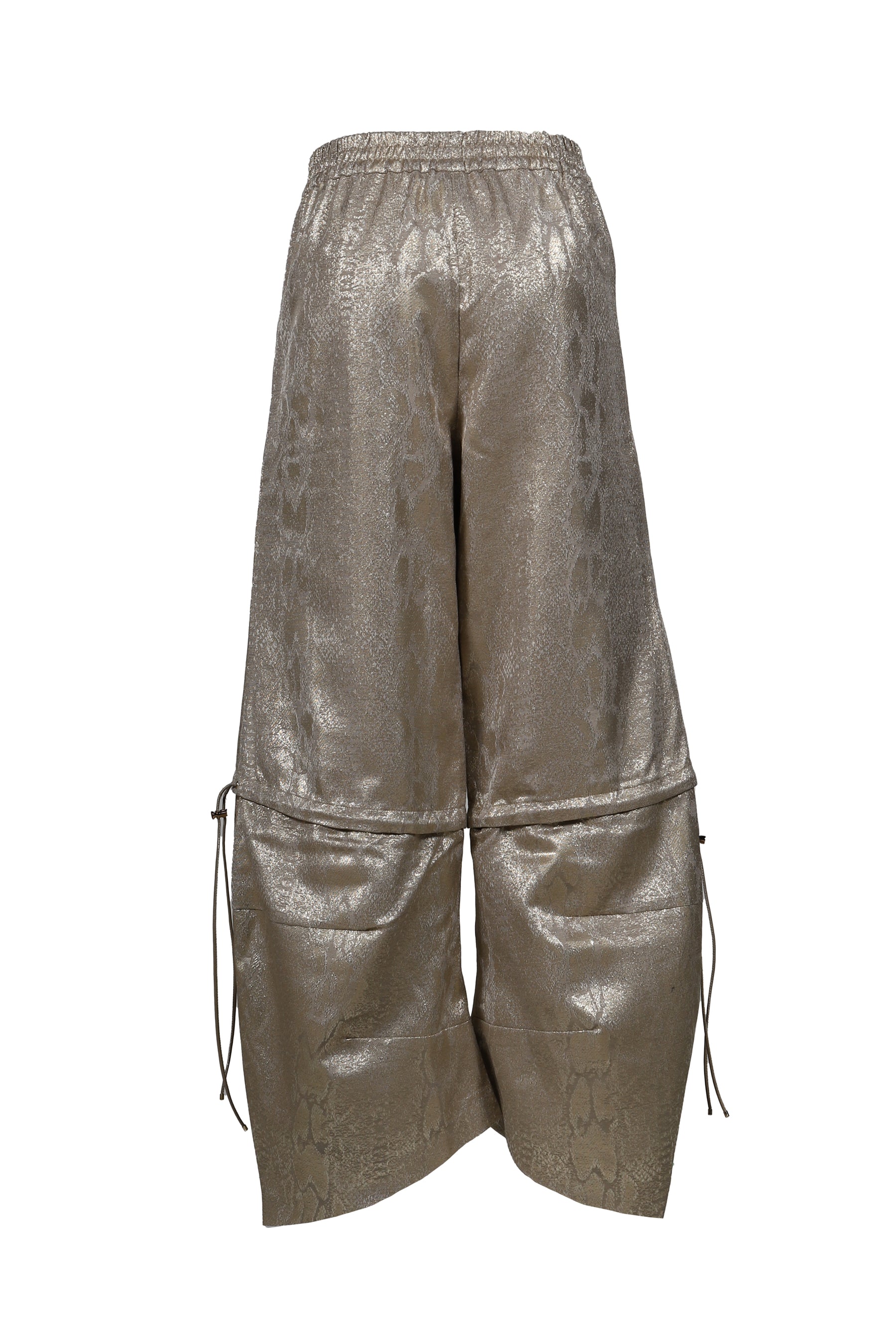 GOLD PYTHON PATTERN DETACHABLE BOXING GLOVE PANTS / GLD 