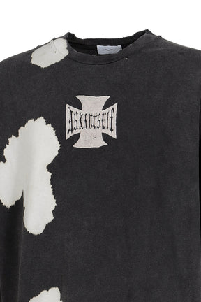 VINTAGE BLEACHED CROSS LS / BLK