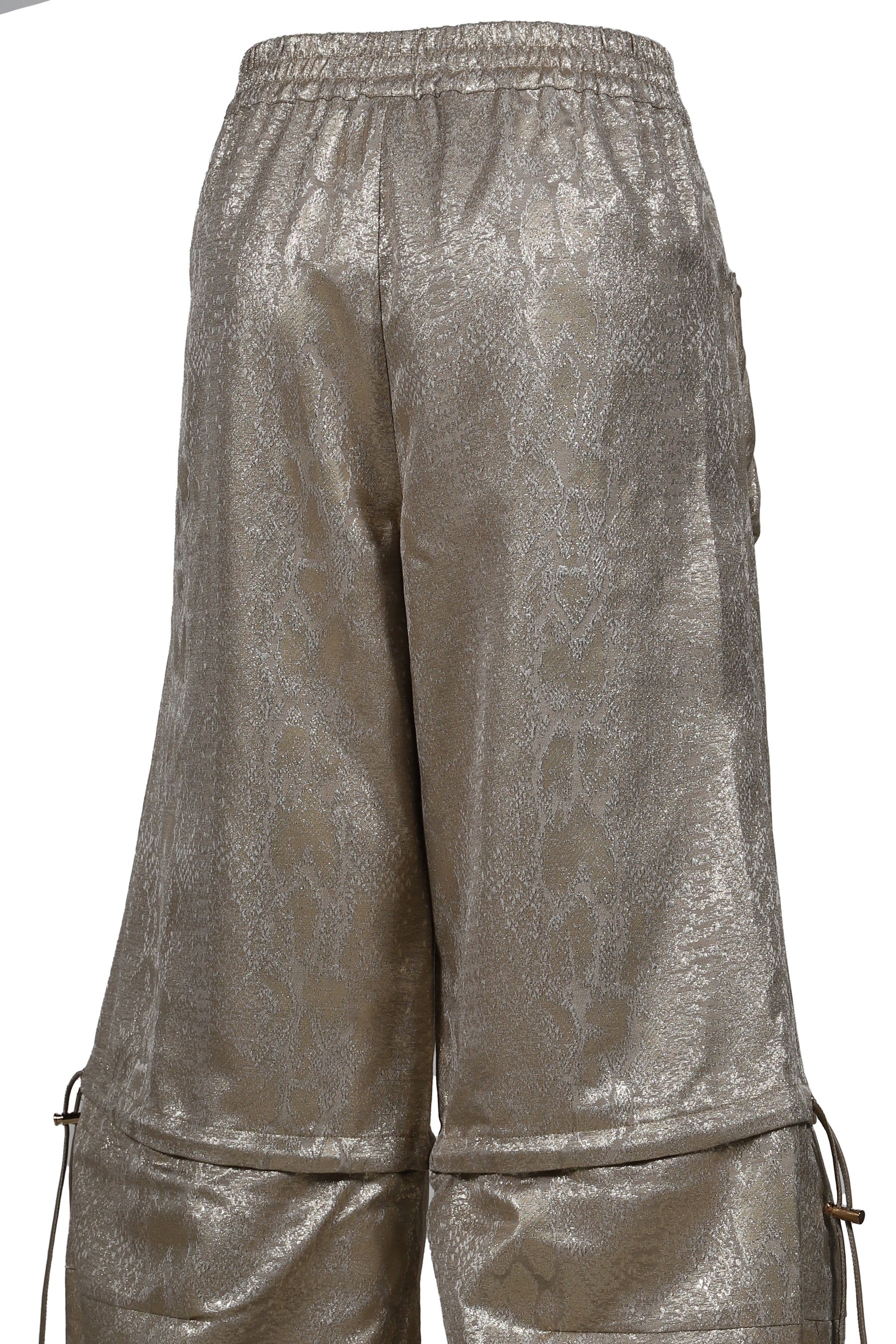 GOLD PYTHON PATTERN DETACHABLE BOXING GLOVE PANTS / GLD 