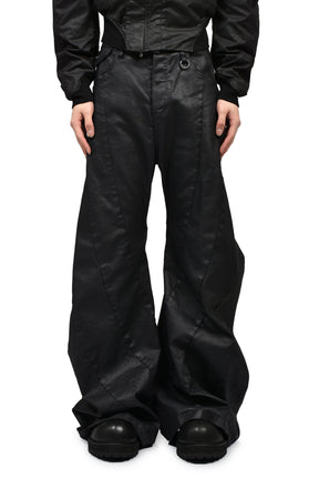 JULIUS ユリウス SS26 10oz COATED STRETCH DENIM PANTS / BLK