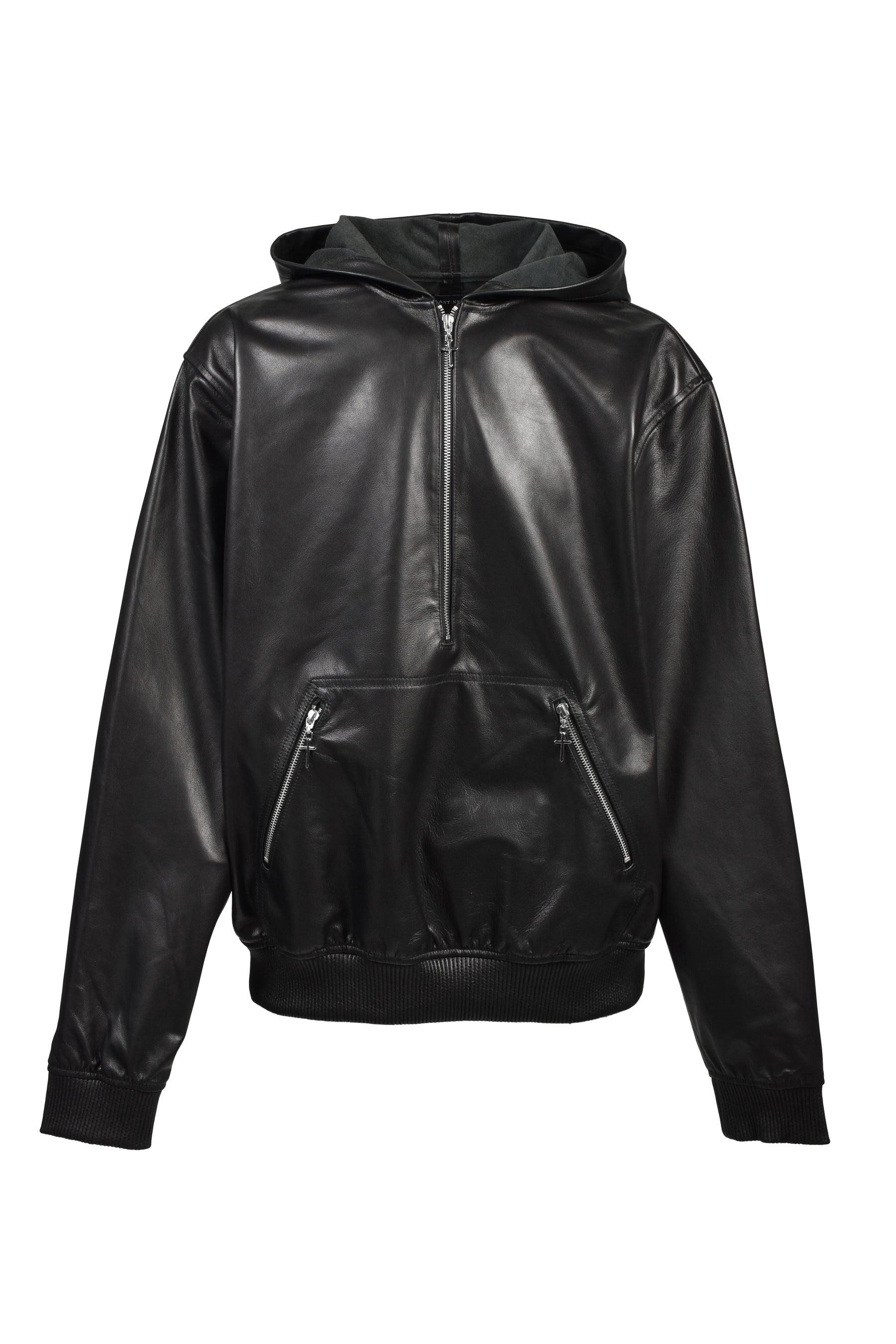LAST NEST ラストネスト SS26 LEATHER HOODIE / BLK - NUBIAN ヌビアン