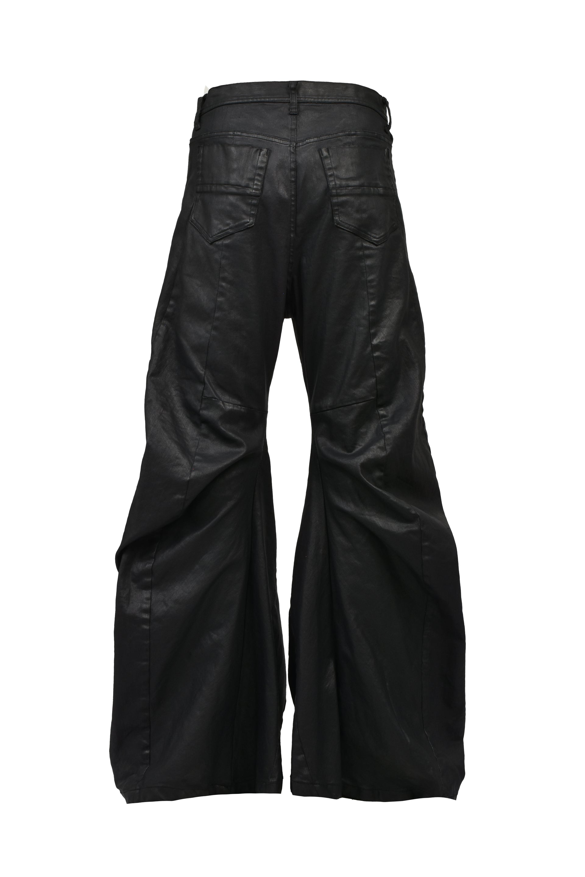10oz COATED STRETCH DENIM PANTS / BLK