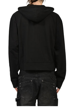 CAPPY STUD HOODIE ZIP-UP / BLK 