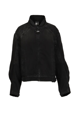 RACING DENIM JACKET / VTG BLK