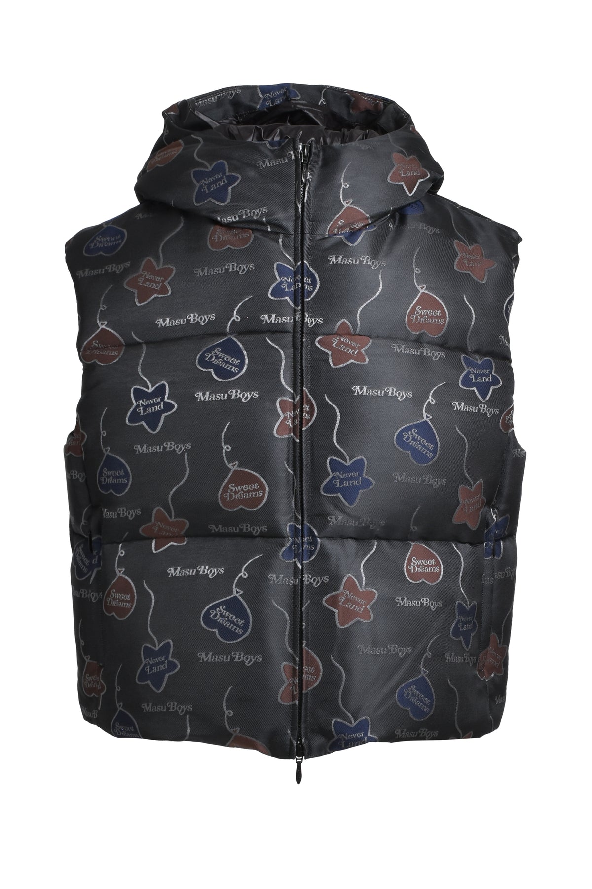 FALLING BALLOON DOWN VEST graphic by VERDY / BLK