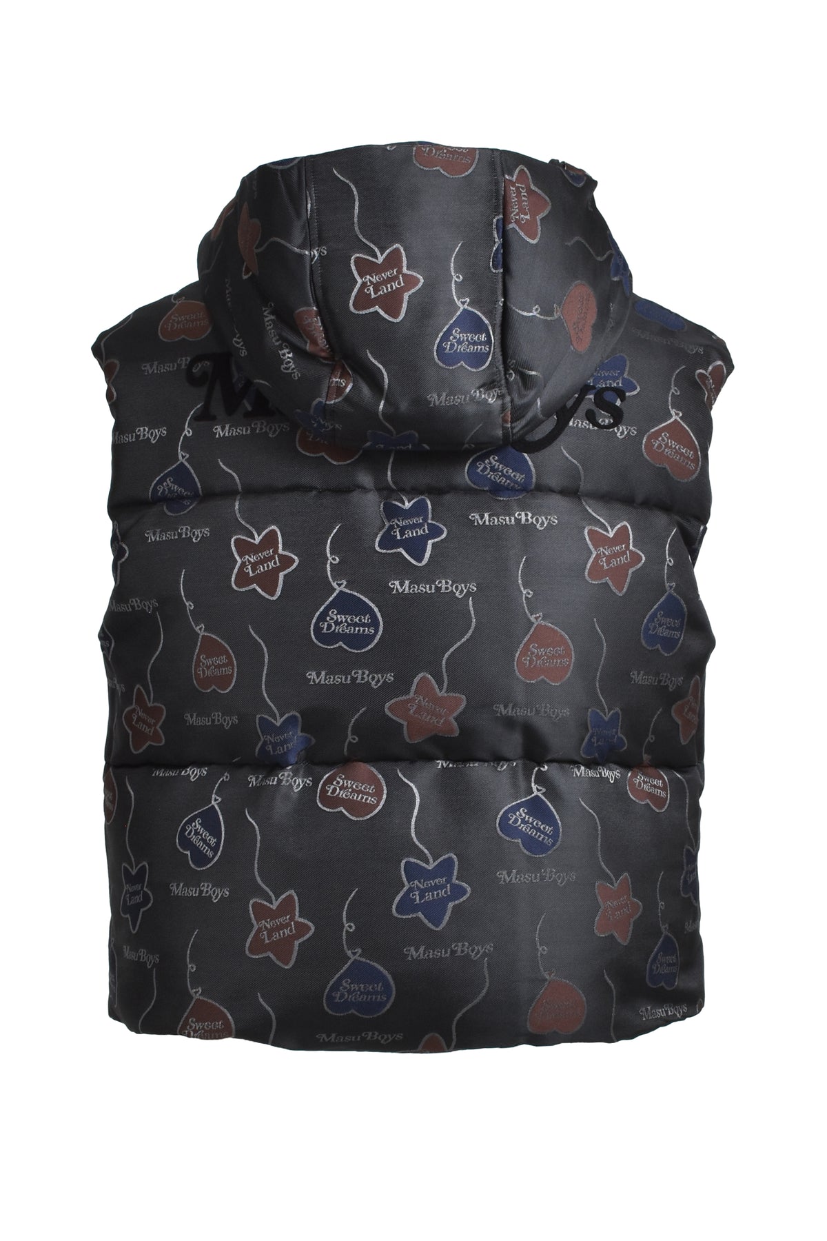 FALLING BALLOON DOWN VEST graphic by VERDY / BLK