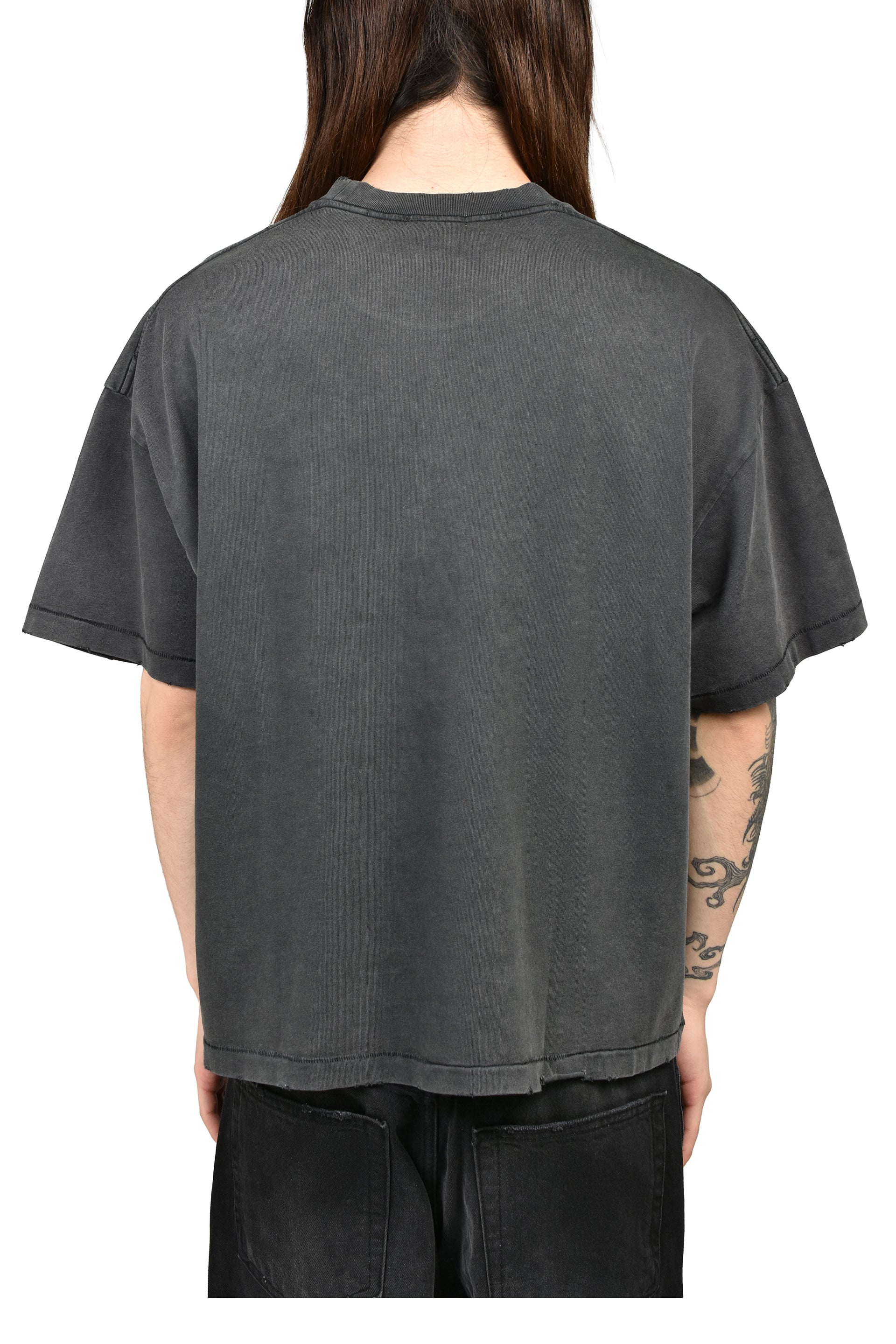 STAINED POCKET T / VINTAGE BLACK