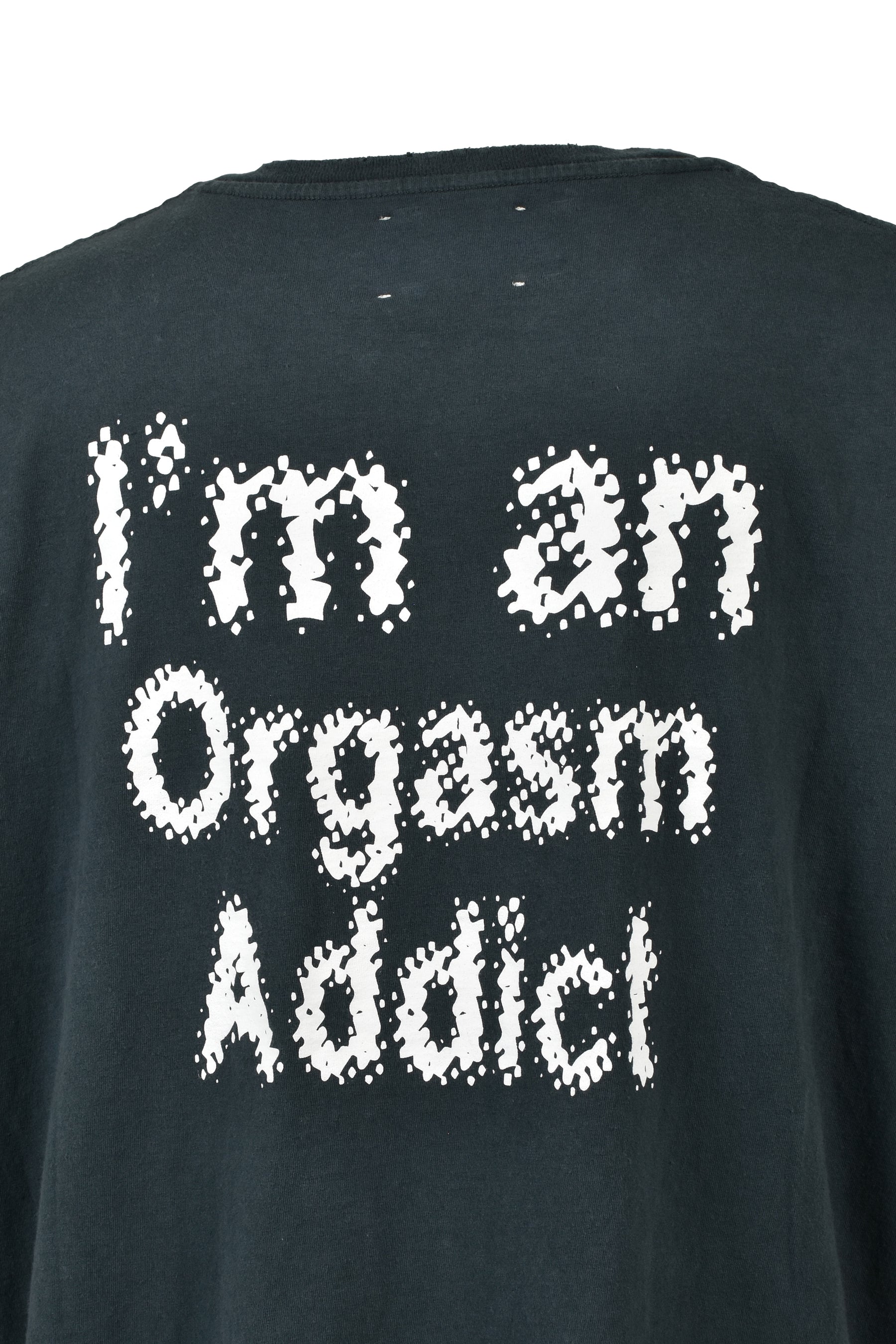 DISTRESSED ADDICT TEE / ASH BLK