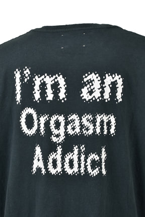 DISTRESSED ADDICT TEE / ASH BLK