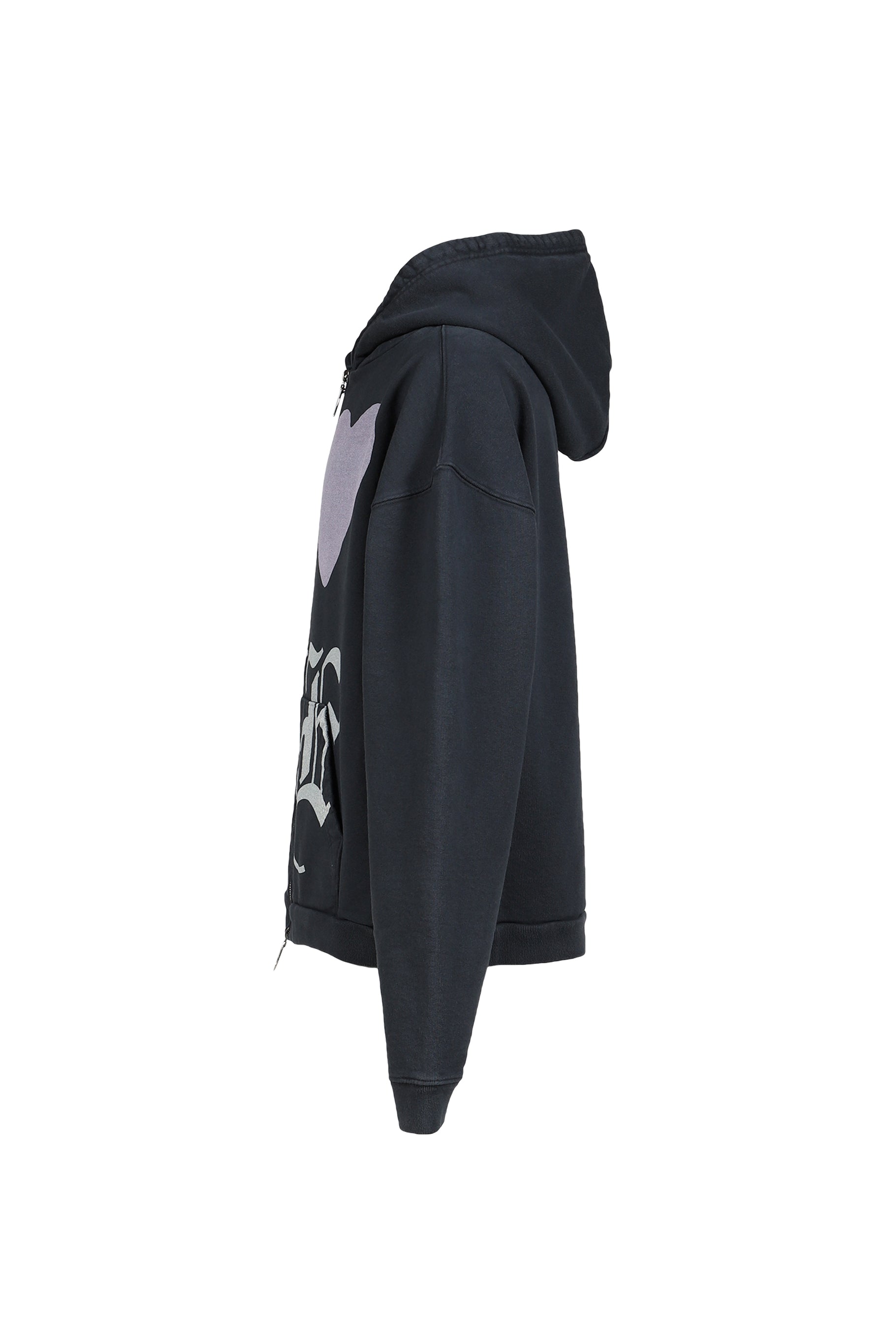 LOVE ME ZIP HOODIE / BLK