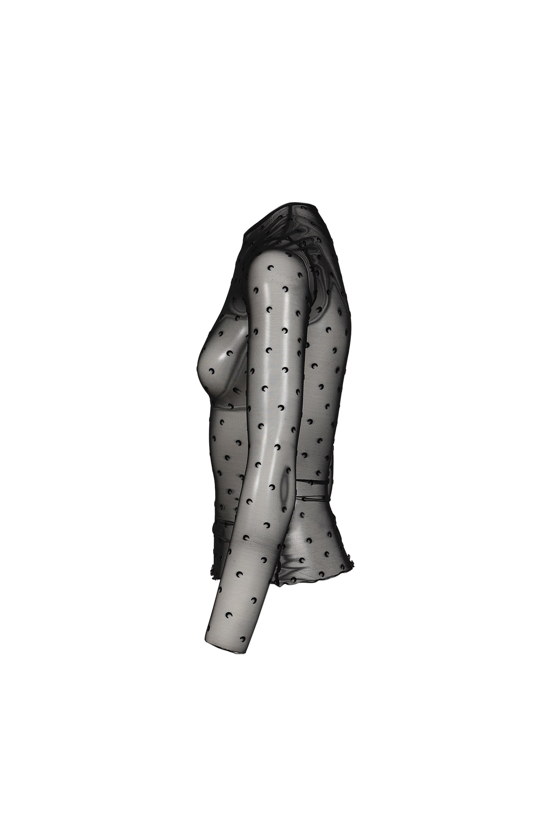 PLUMETIS MOON CREWNECK LS TOP / BLK