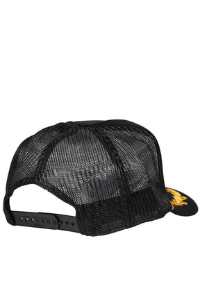 BLACK EMBROIDERED TRUCKER HAT / PNK-MAGICAL GIRL
