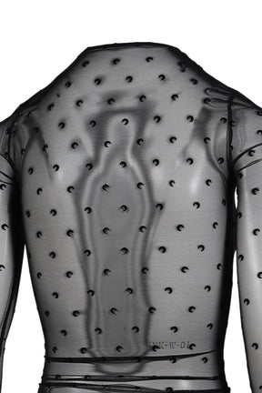 PLUMETIS MOON CREWNECK LS TOP / BLK