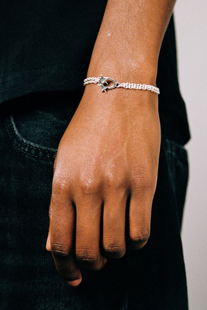 ICON DOUBLE CHAIN BRACELET / SIL