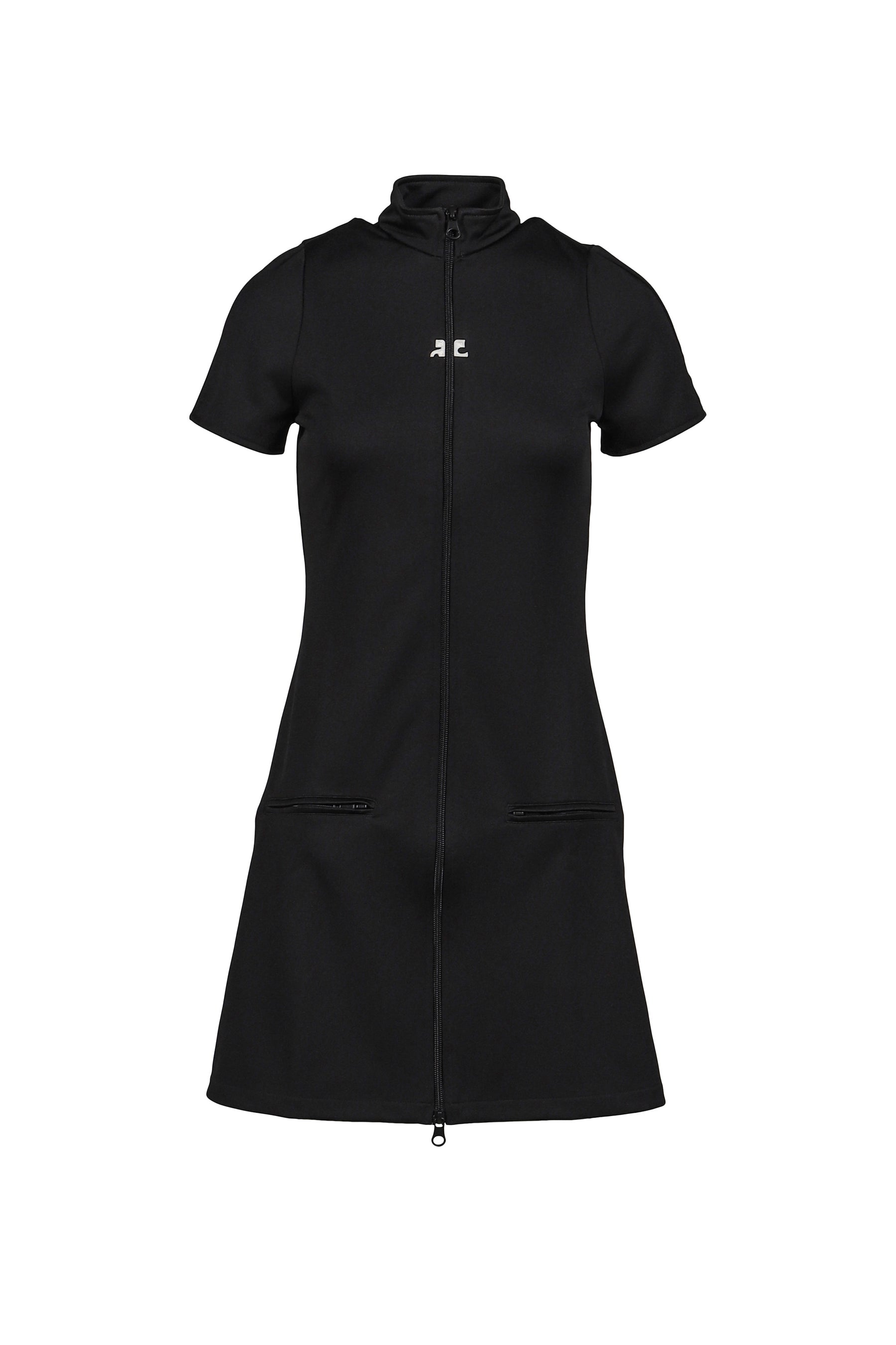 INTERLOCK TRACKSUIT MINI DRESS / BLK
