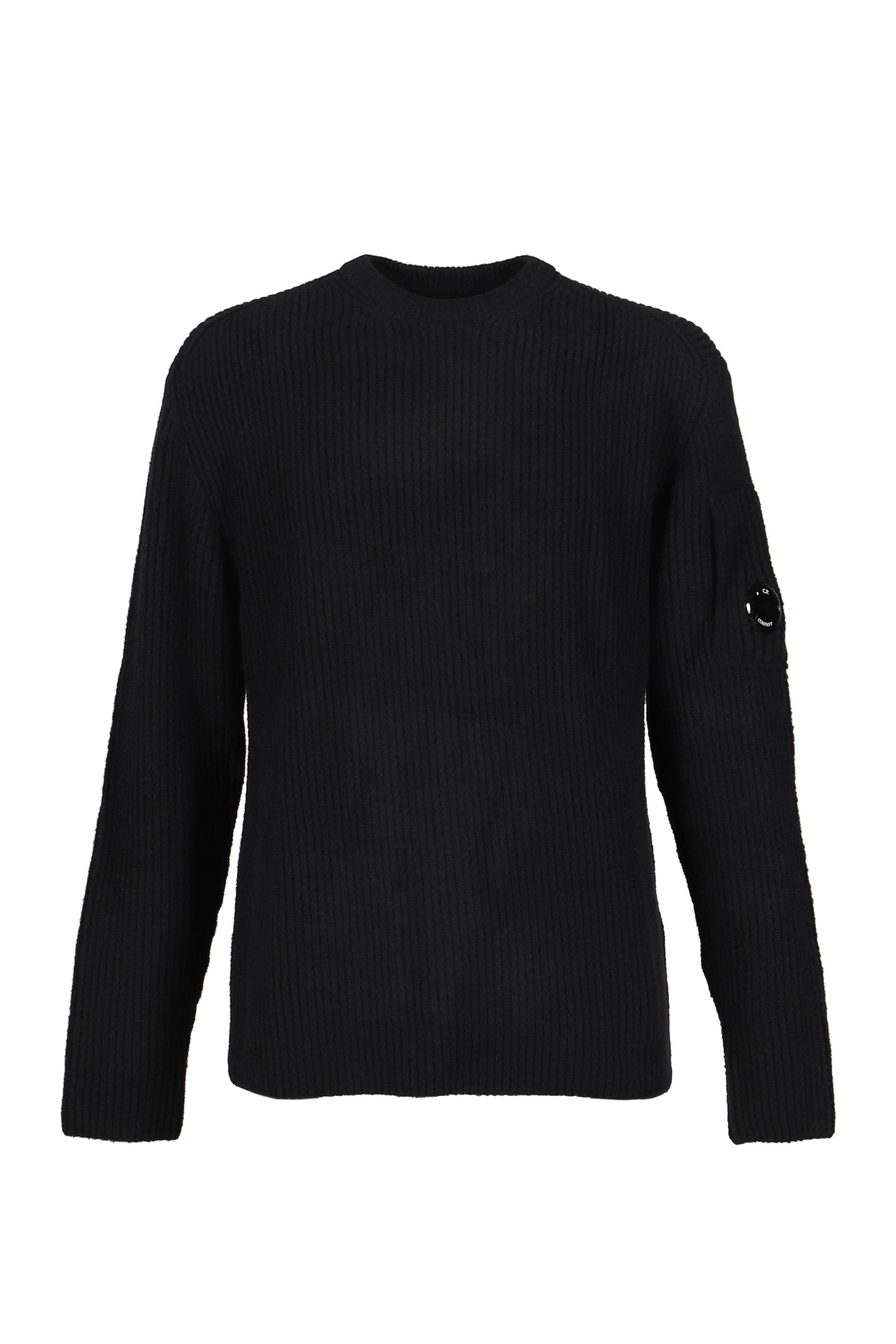 KNW CREW NECK IN FLEECE KNIT / BLK 