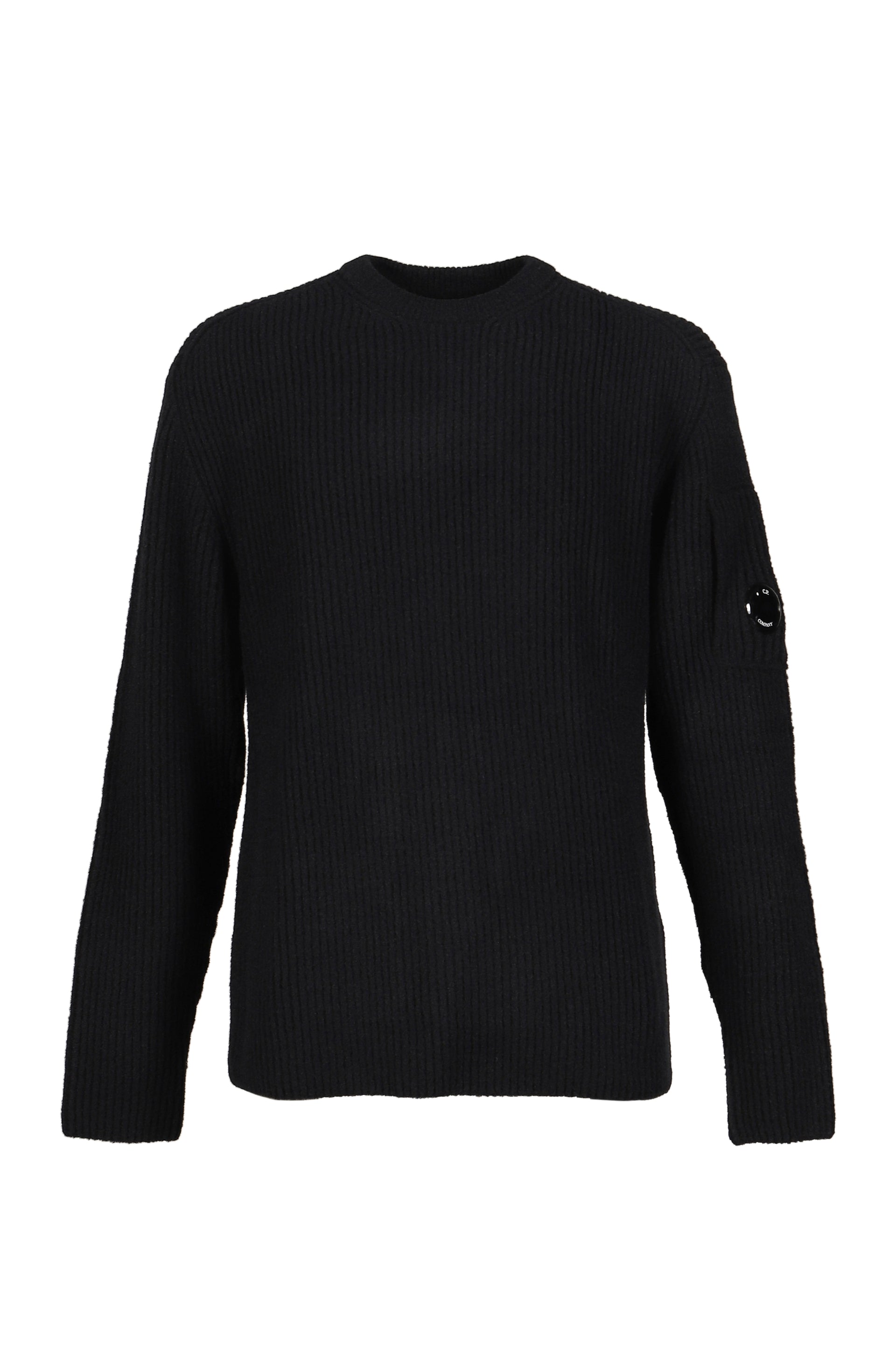 KNW CREW NECK IN FLEECE KNIT / BLK