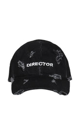 DIRECTOR DAMAGED DENIM CAP / BLK 