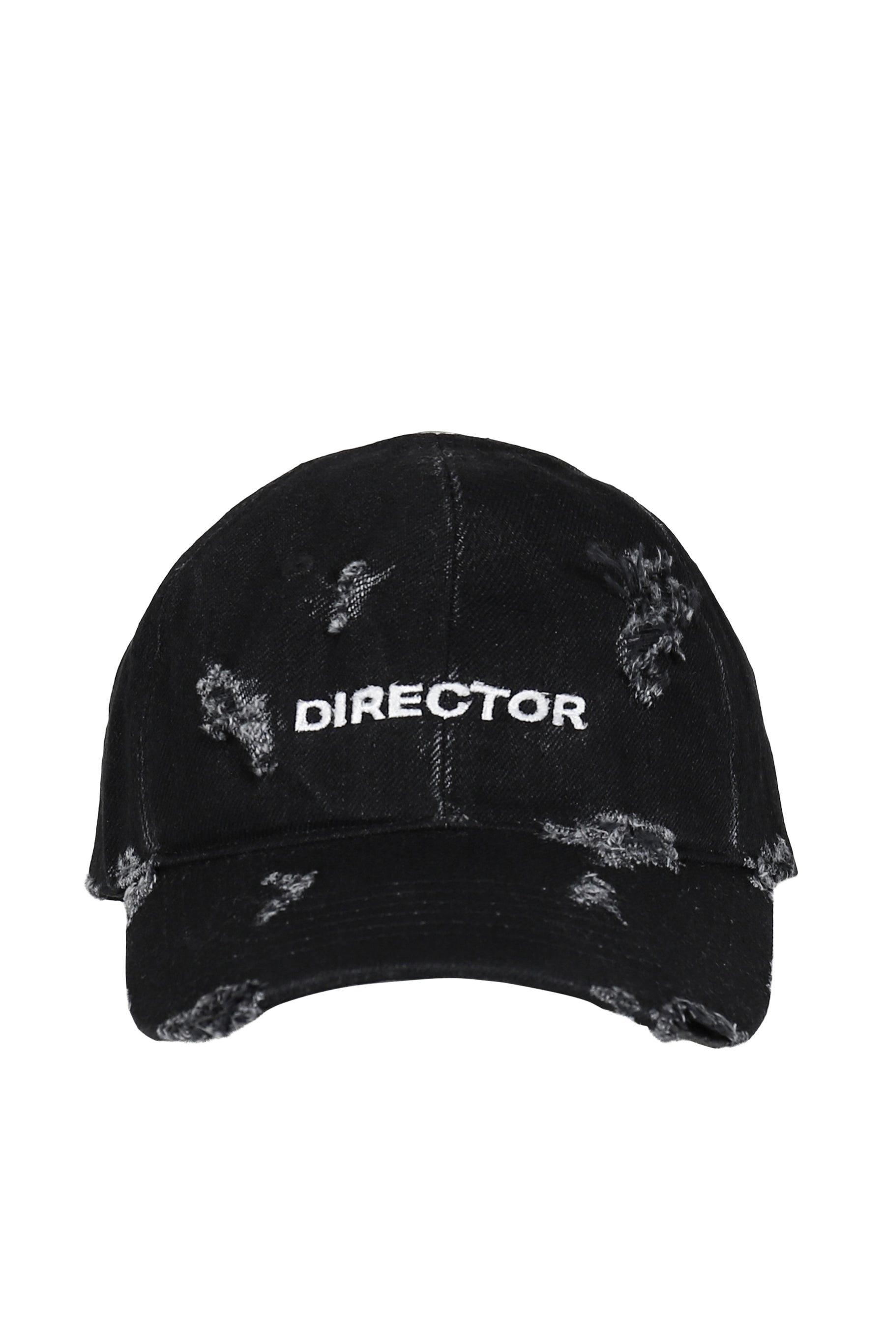 DIRECTOR DAMAGED DENIM CAP / BLK 