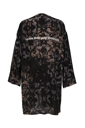 BAROQUE NO COLLAR FRINGE JACKET / BLK