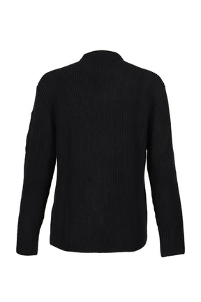 KNW CREW NECK IN FLEECE KNIT / BLK 