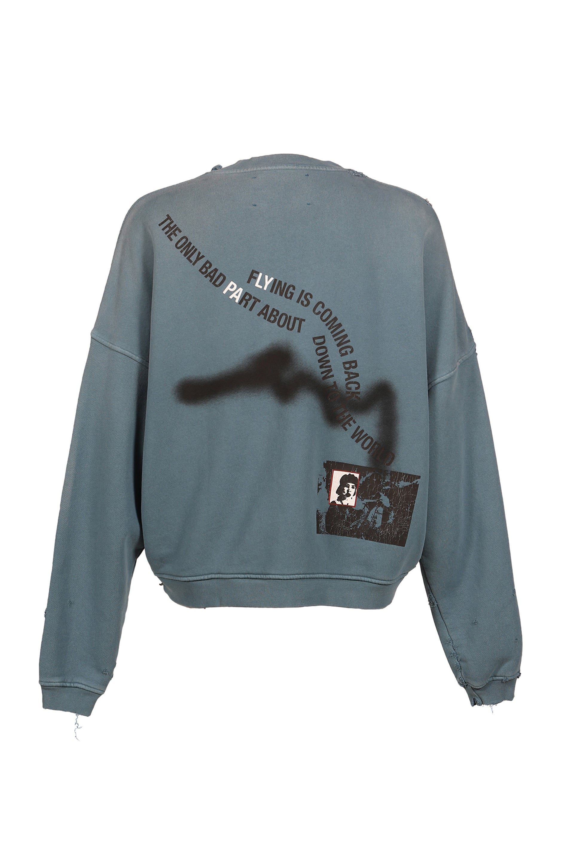 STREETWISE AIRBRUSH CREWNECK / TEAL