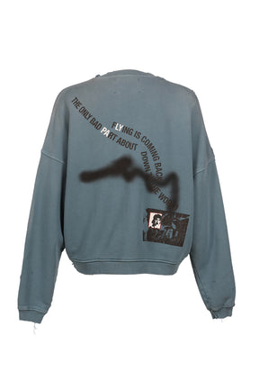 STREETWISE AIRBRUSH CREWNECK / TEAL