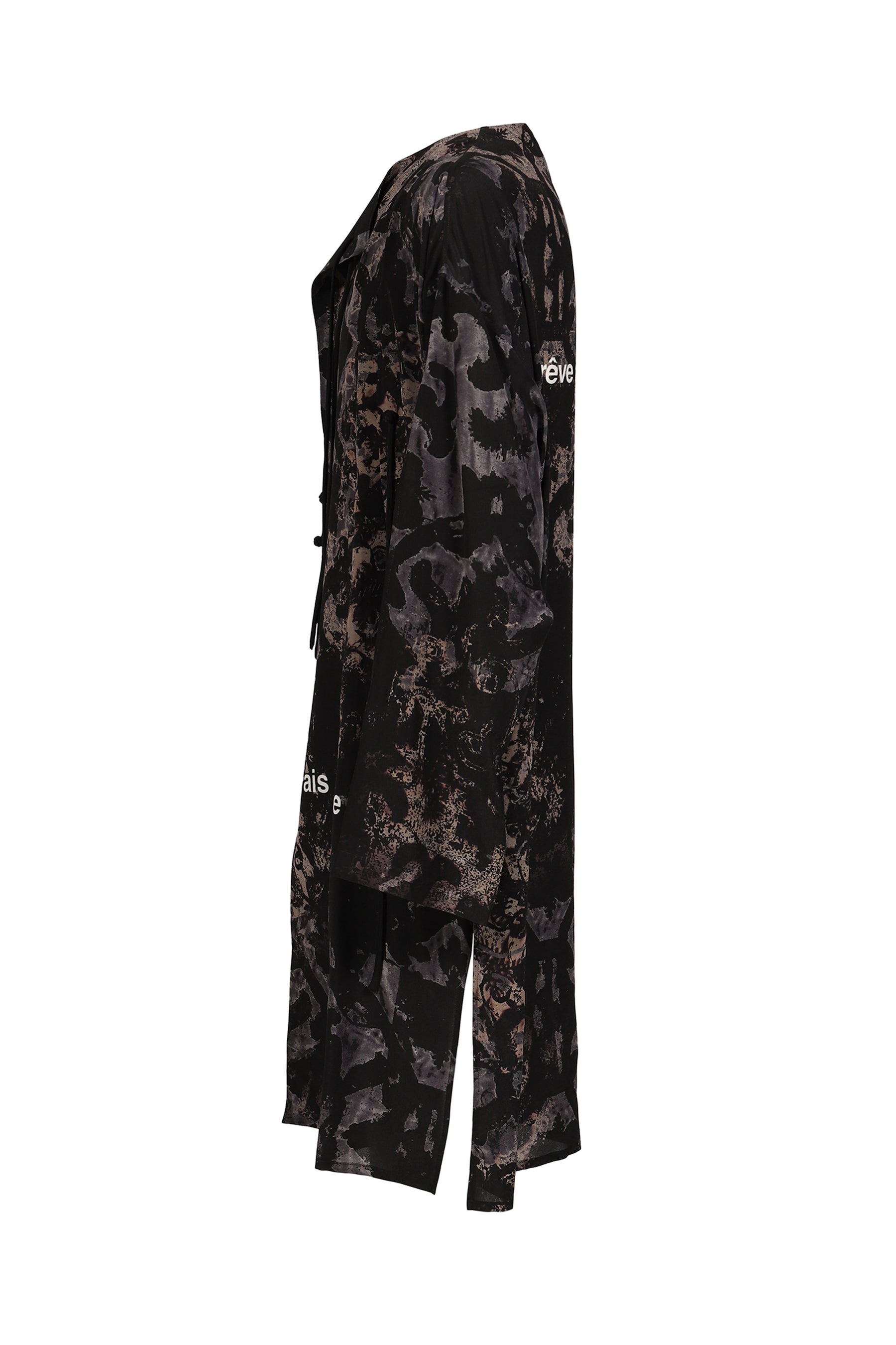 BAROQUE NO COLLAR FRINGE JACKET / BLK