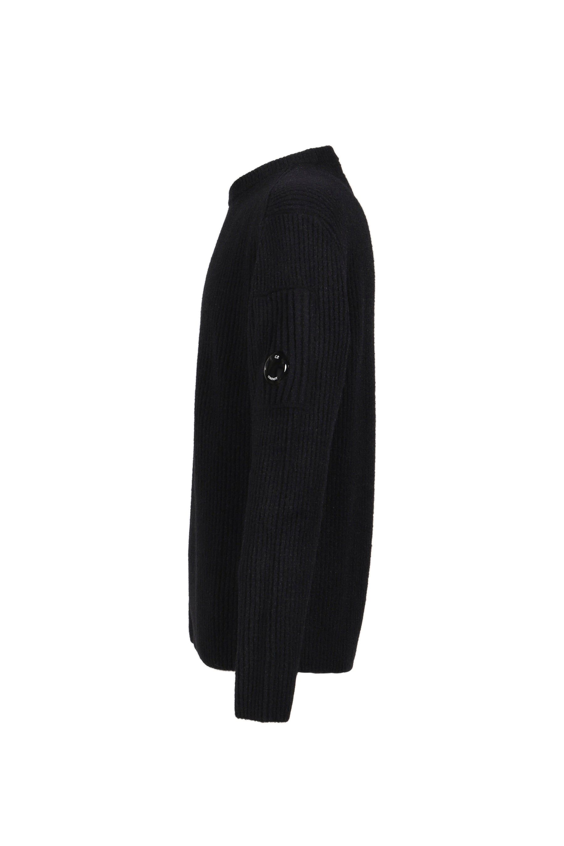 KNW CREW NECK IN FLEECE KNIT / BLK 