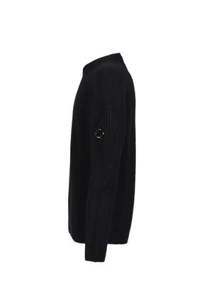 KNW CREW NECK IN FLEECE KNIT / BLK 