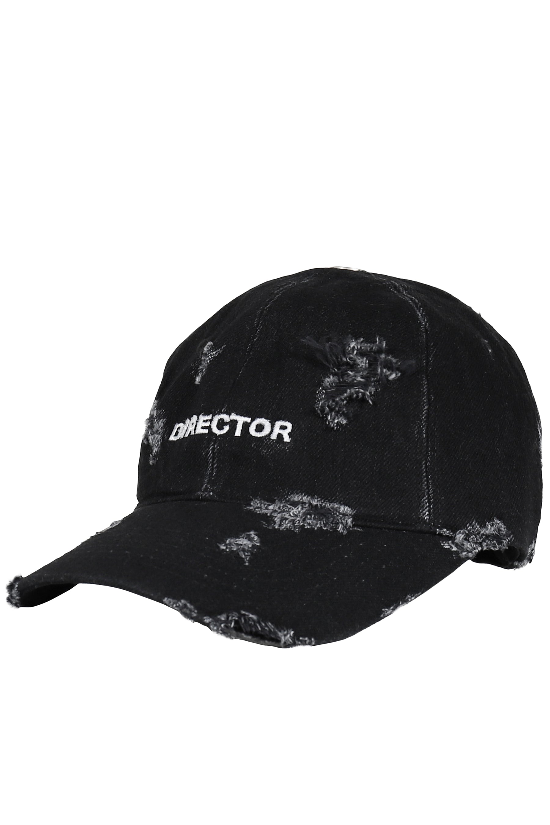 DIRECTOR DAMAGED DENIM CAP / BLK 