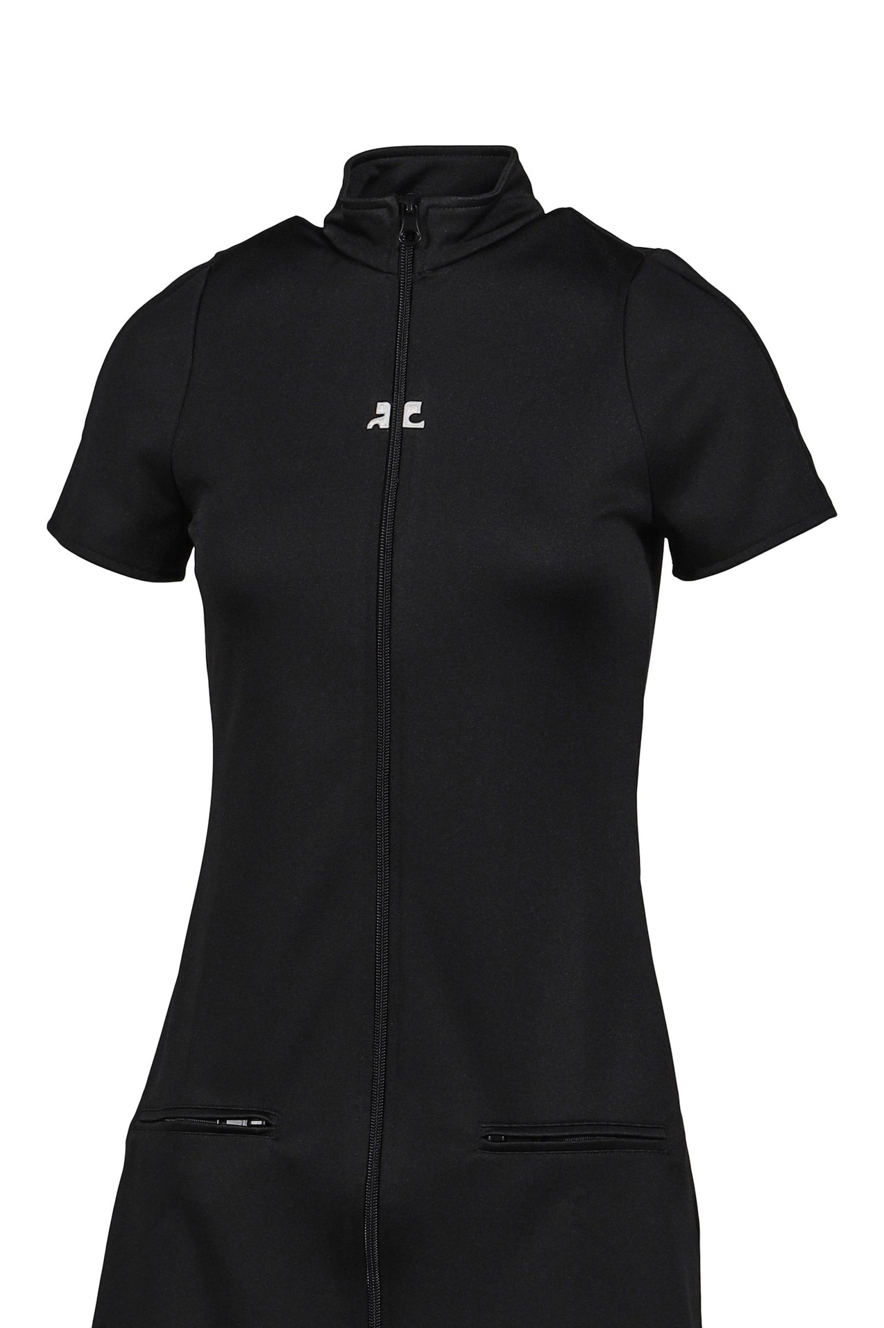 INTERLOCK TRACKSUIT MINI DRESS / BLK