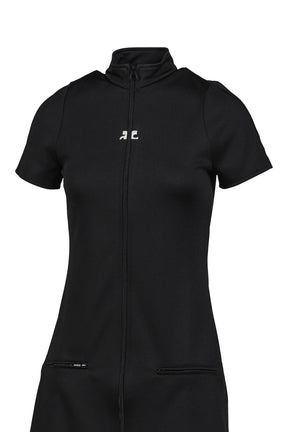 INTERLOCK TRACKSUIT MINI DRESS / BLK